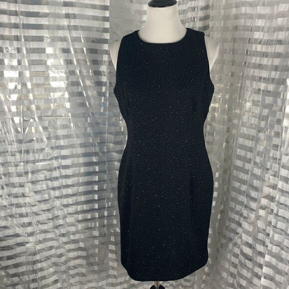 David Warren Black Sequin Cocktail Dress - Picture 2 of 7